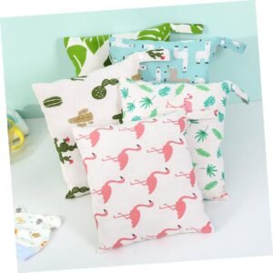 HONITANO 2-Pack Reusable Diaper Storage Bags | Portable Wet & Dry Organizer - Image 8