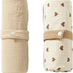 2Pcs Travel Change Mat Diaper Changing Pad Portable Infant Newborn Cotton Strong Absorbent Sheet Bed Pad Baby Essential