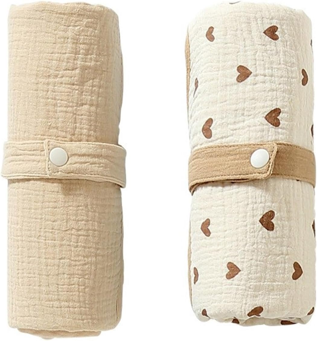 2Pcs Travel Change Mat Diaper Changing Pad Portable Infant Newborn Cotton Strong Absorbent Sheet Bed Pad Baby Essential