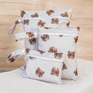 HappyFlute Waterproof Wet Bag Set: Zipper Travel Bags for Diapers & Swimwear - Image 2