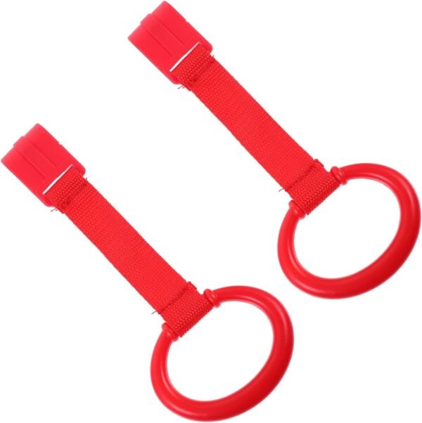 HOODANCOS 2pcs Red Hanging Pull Rings for Newborns and Versatile Walking Assist Tools Easy to Install Safe and
