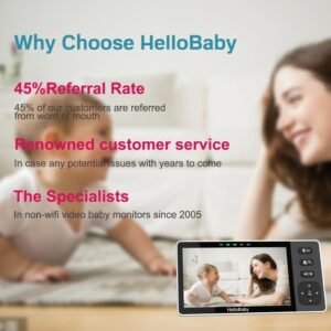HelloBaby 720P HD Baby Monitor with Camera & Audio, No WiFi, Night Vision - Image 6