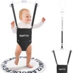 PAHTTO Baby Door Jumper with Soft Rug, Durable Toddler Bouncer with Adjustable Height-Funny Baby Walking Harness, Protable Doorway Jumper for Indoor/Outdoor