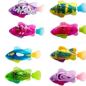 5 PCS LED Swimming Robot Fish Toys for Cats