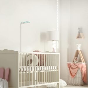 Flexible Lollipop Baby Monitor Floor Stand, Crib Nursery Compatible, White - Image 5