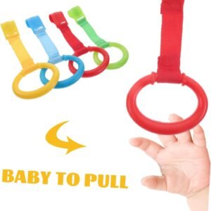 OFFIGAM 4pcs Crib Pull Rings - Durable Hanging Rings for Standing Support - Image 5