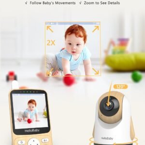 HelloBaby No WiFi Baby Monitor: 2800mAh, 1000ft Range, Two-Way Talk - Image 4