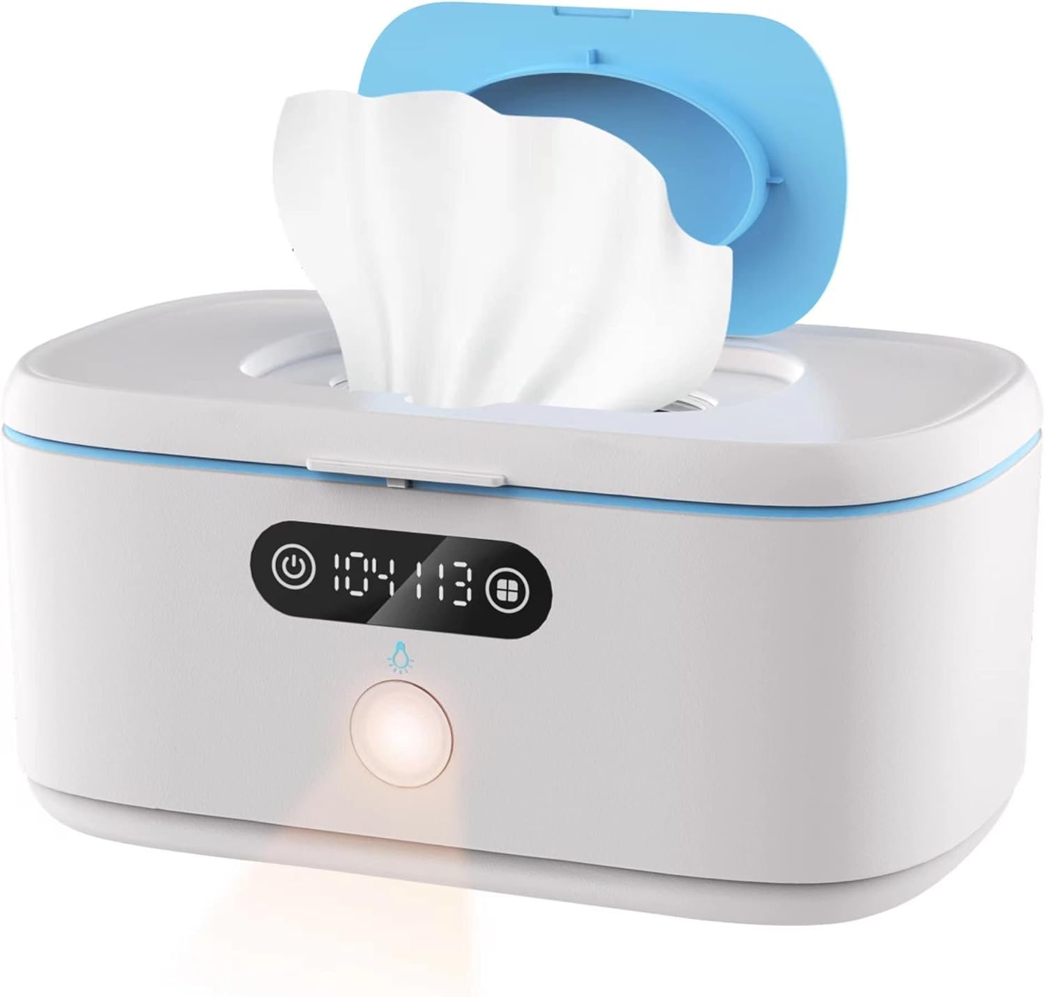 Bellababy Wipe Warmer with Night Light for Diaper Changes, with Car Charger for Portable use, Constant Temp Control Touch Screen, Wipes Dispenser Holder