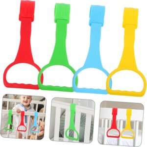 4 Pcs SWOOMEY Crib Pull Up Rings for Kids - Walking & Strength Training - Image 8