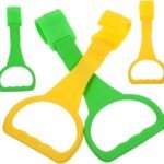HAWILLOSCH 4pcs Bed Pull Rings Safe and Sturdy Crib Stand Up Clips for Learning to Walk Great for Boys and
