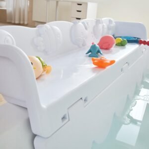 Ocean Animals Bath Splash Guard & Organizer Tray for Kids' Toys - Image 7