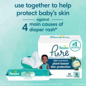 Pampers Aqua Pure Sensitive Baby Wipes, 336 Count - 6X Pop-Top Pack - Image 8