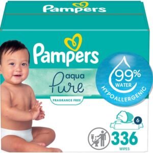 Pampers Aqua Pure Sensitive Baby Wipes 6X Pop-Top 336 Count