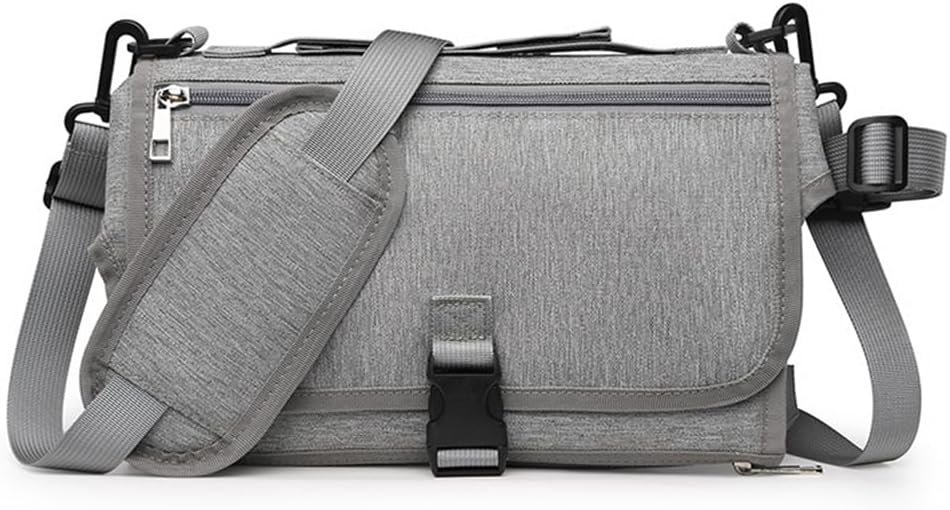 Portable Diaper Changing Pad with Wipes Pocket & Shoulder Strap – Detachable Travel Changing Mat for Babys Diapering On-The-Go – Babys Shower Gift for Newborn Girls & Boys