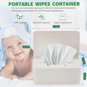 Moist Baby Wipes Dispenser & Holder | Keeps Wet Tissues Fresh, Non-Slip - Image 3