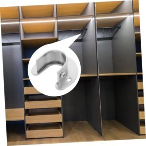 Heavy Duty Stainless Steel Closet Pole - Flange Seat Wardrobe Hanger - Image 8