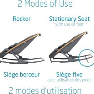 Maxi-Cosi Kori 2-in-1 Rocker: Foldable, Travel-Friendly, Washable - Classic Graphite - Image 6