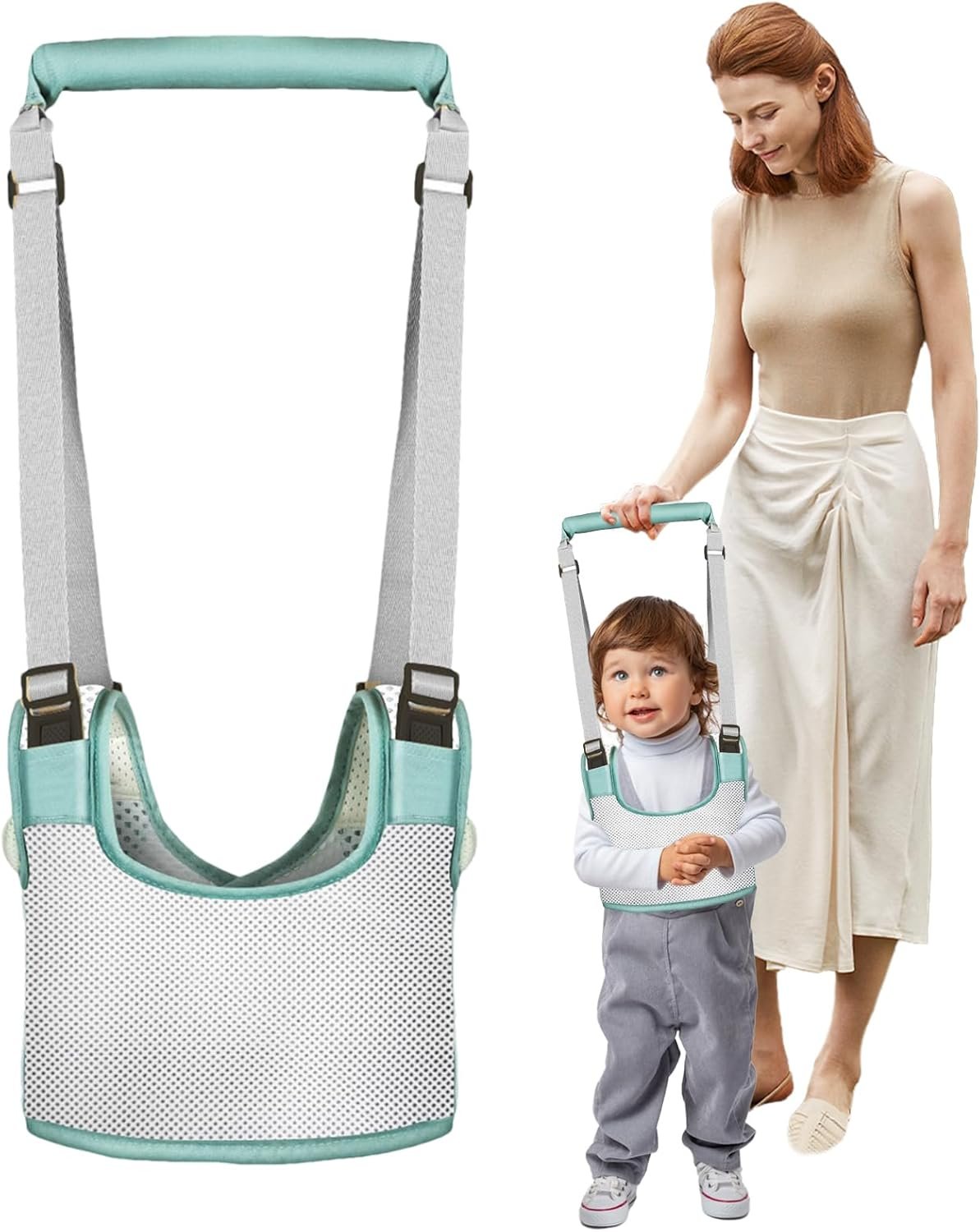 Baby Harness for Walking, Kids Walker Harness Assistant Belt, Adjustable Breathable Child Assist Trainer Tool for Indoor Practice Safety Training Outdoor Park Visits