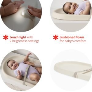 Skip Hop Light-Up Baby Changing Pad – Wipeable & Contoured, Fits Standard Tables - Image 3