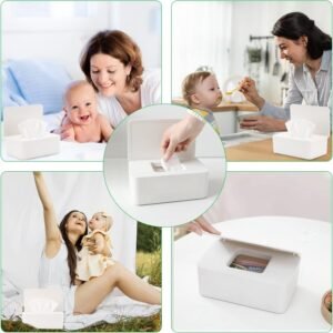 Moist Baby Wipes Dispenser & Holder | Keeps Wet Tissues Fresh, Non-Slip - Image 8