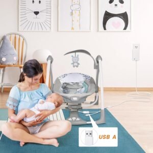 YEAOI 2-in-1 Baby Swing Charging Cable for InLighten, Simple Comfort, Swing'n Go - Image 3
