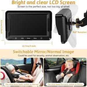 Wkzay 1080P Baby Car Camera - 150° Wide Angle, Night Vision & LED Lights - Image 7