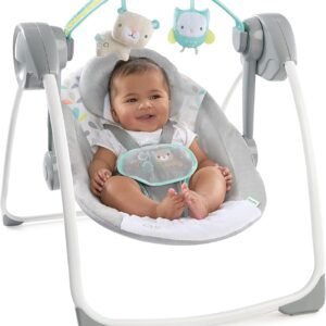Comfort 2 Go Portable Swing by Ingenuity - Fanciful Forest Design - Image 2