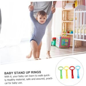 Ergonomic 4pcs Stand Up Pull Rings for Nursery Cots & Cribs - Lightweight - Image 2