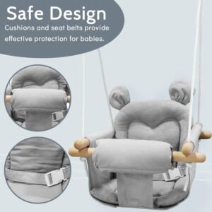 GFU Baby Swing - Secure Canvas Infant & Toddler Swing for Indoor/Outdoor Use - Image 2