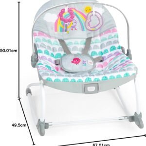 Bright Starts Rosy Rainbow Infant & Toddler Rocker with Vibrations – Unisex Baby Seat - Image 10