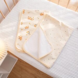 Travel Diaper Changing Pad | Cotton Liner & Bed Sheet Protector - Image 7