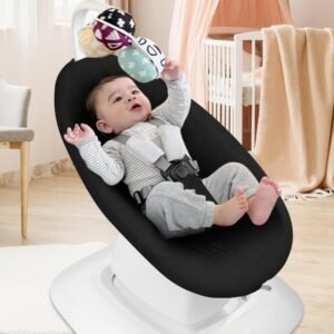 SNOOZYNEST Waterproof Swing Cover for 2022 Moms Swing, Soft Corduroy, Black - Image 6