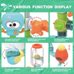 AMCHSURI Interactive Toddler Bath Toys for Kids 3-8 Years – Pipes & Valves - Image 3