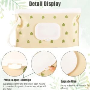 Portable Refillable Baby Wipes Dispenser - 4 Pack, Boho Style EVA Case - Image 4