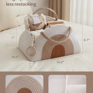 Blissful Diary Cotton Rope Diaper Caddy Organizer - Large Baby Shower Gift - Image 3