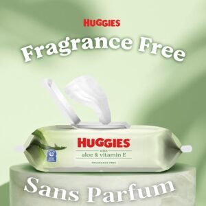 Huggies Unscented Baby Wipes with Aloe & Vitamin E - 3 Packs, 168 Count - Image 3