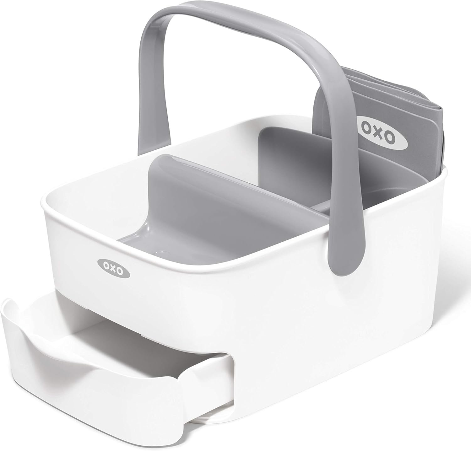 OXO Tot - Diaper Caddy with Changing Mat - Portable for Baby Diaper Changing Anytime, Anywhere - Gray