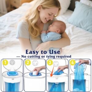 40 Pack Diaper Pail Refill Bags | Odor Lock for Arm & Hammer System - Image 6