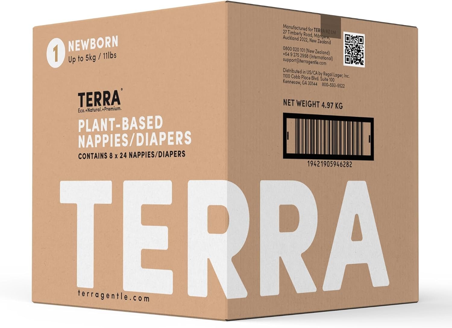 Terra Size 1 Newborn Diapers