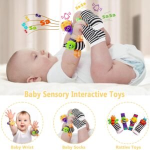 Baby Shower Gift Basket: Essentials, Wrist Rattle, Socks & Diaper Pad - Image 4