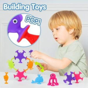 24PCS Suction Cup Bath Toys for Toddlers - Ocean Animals & Dinosaurs - Image 7