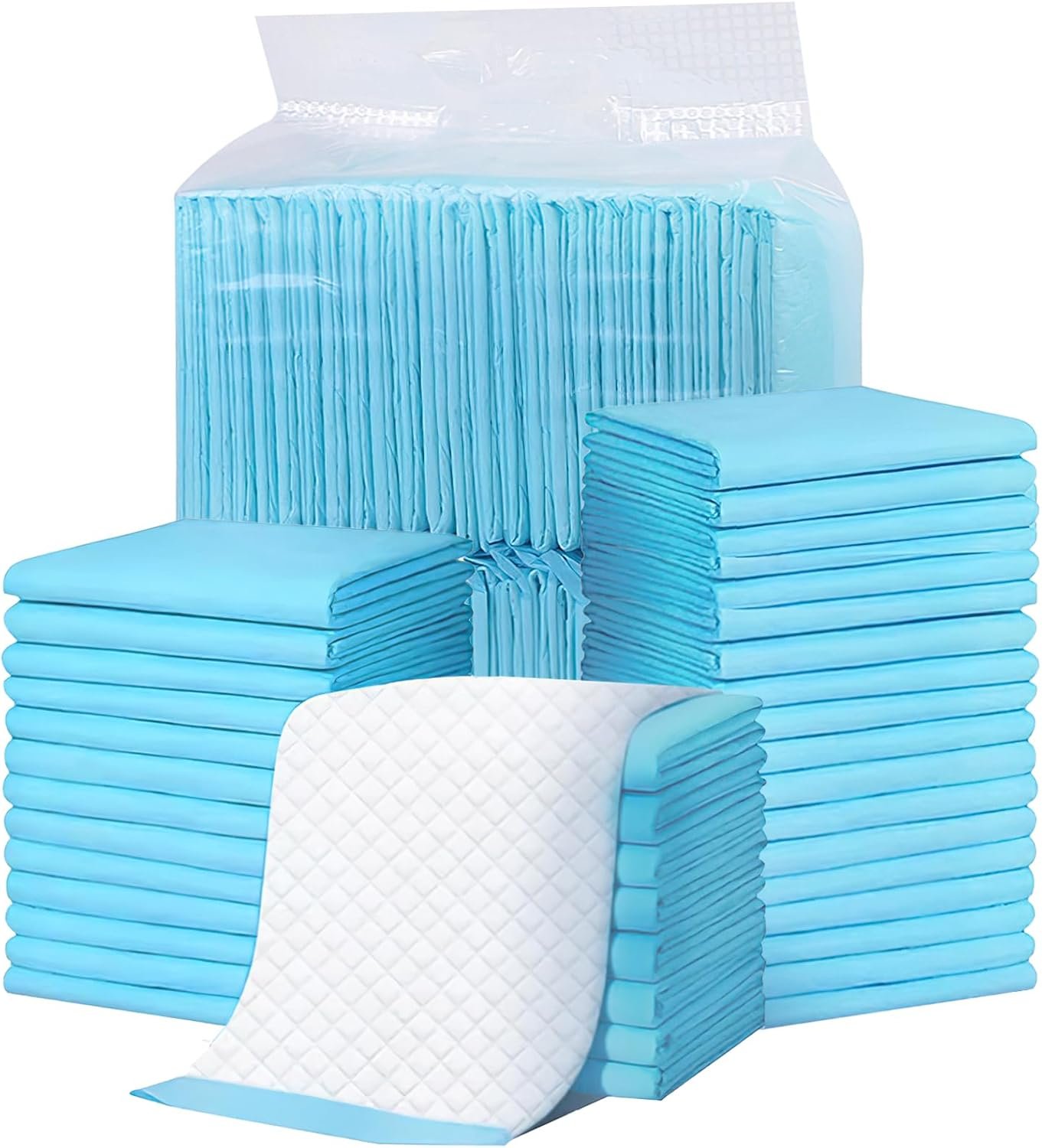 NEXCOV 100 Pack Disposable Changing Pads Baby Disposable Underpads Waterproof Portable Diaper Changing Pad Super Absorbent Leak-Proof Incontinence Bed Table Protector Mat (S-100PCS)