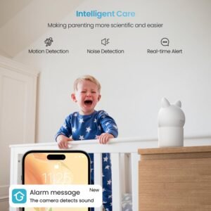 ieGeek 4.3'' Baby Monitor - Wireless, Auto Tracking, No WiFi, FHD Night Vision - Image 4