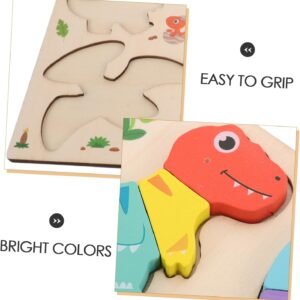 Wooden Animal Puzzle - Montessori Shape Matching Game for Kids - Image 3