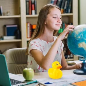 Funny Yellow Rubber Ducky Car Dash & Desk Decor | 2.68x3.07in Middle Finger - Image 6