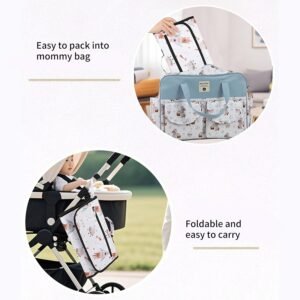 Montesy Baby Diaper Protector Pad - Foldable, Breathable, Printed Design - Image 3