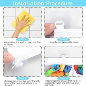 Large Capacity Bath Toy Organizer - 3 Compartment Mesh Storage Bag - Image 6