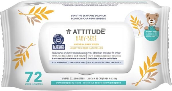 Gentle Attitude Baby Wipes with Oatmeal