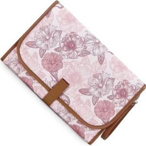 Travel Change Mat Infant Newborn Diaper Changing Pad with Carrying Strap Portable Foldable Sheet Bed Pad Baby Essential