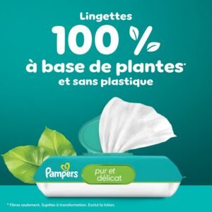Pampers Free & Gentle 100% Plant-Based Baby Wipes, 52 Count - Fragrance Free - Image 18